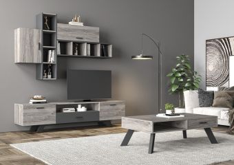 COMPOSITION N37 ONLY ASH GREY OR HONEY & ONLY SET - COFFEE TABLE N11 ASH GREY