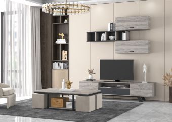 COMPOSITION N48 ONLY ASH GREY OR HONEY & ONLY SET - COFFEE TABLE N19 ASH GREY
