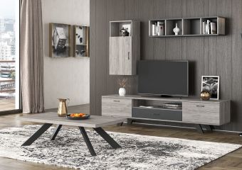 COMPOSITION N50 ONLY ASH GREY OR HONEY & ONLY SET - COFFEE TABLE N14 ASH GREY